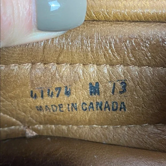 Laurentian Chief Men's Brown Leather Slip On Moccasins Sz 43 - Picture 5 of 16